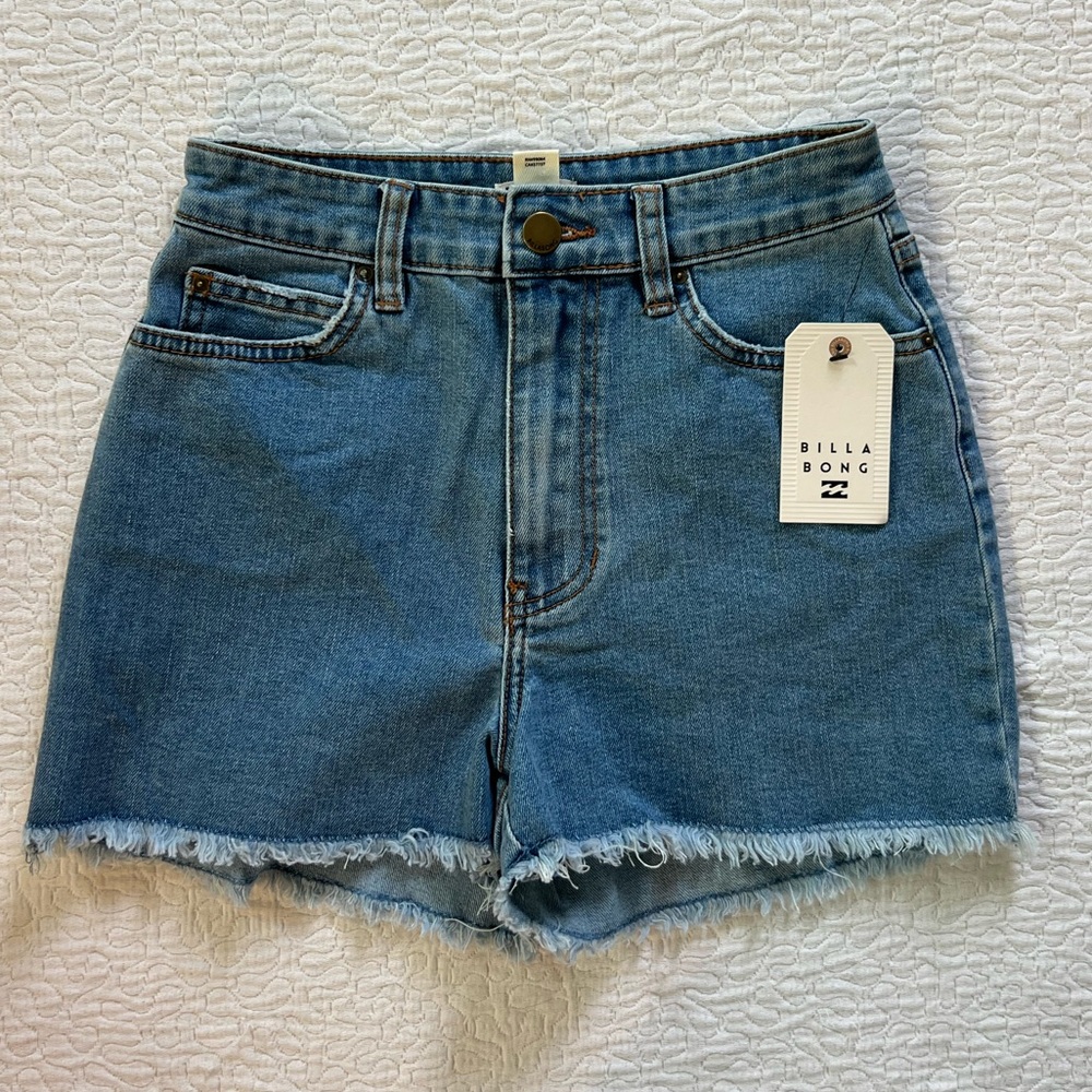 NWT Billabong Cheeky Denim Shorts | Size 24 | Costa Blue